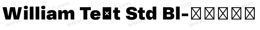 William Text Std Bl字体转换